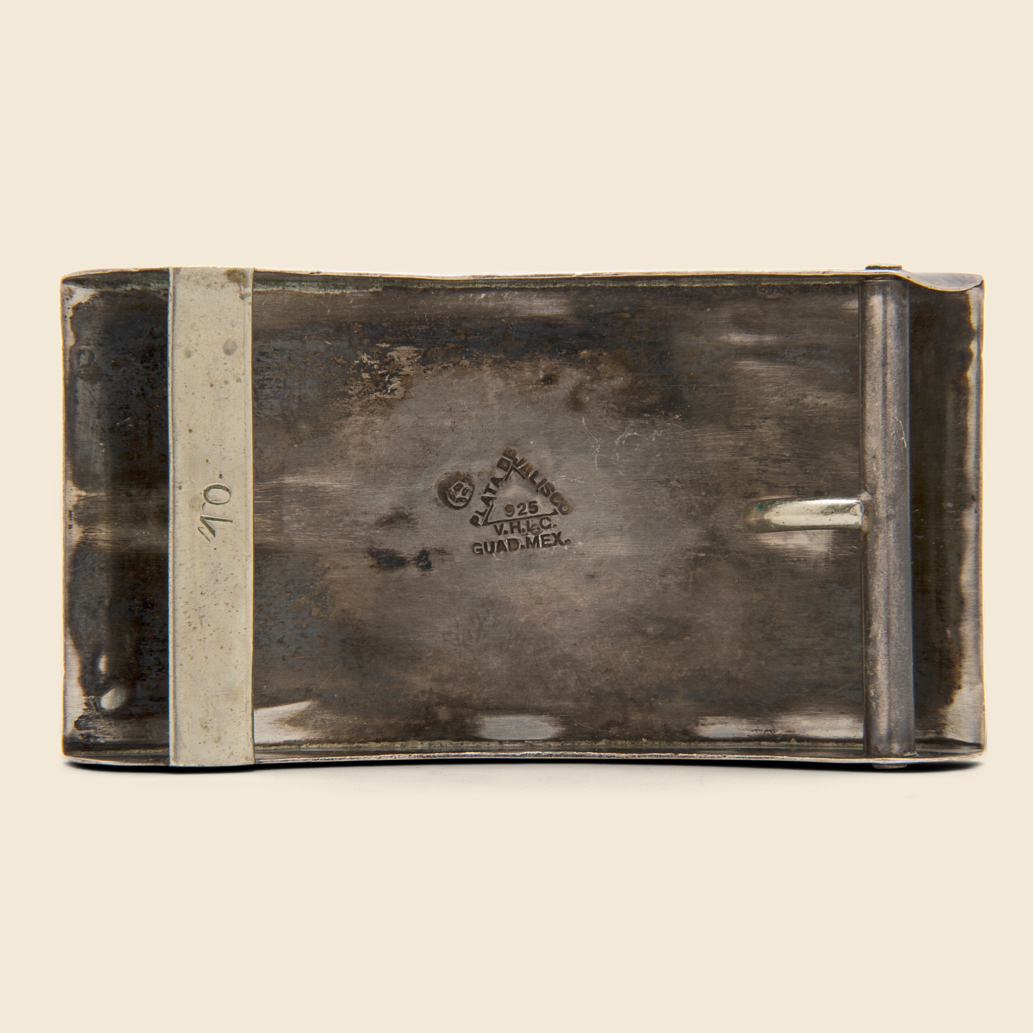 Longhorn Belt Buckle with Abalone Inlay - Silver - Vintage - STAG Provisions - One & Done - Accessories & Jewelry