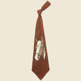 Hand Painted Burgundy Horse Tie - Vintage - STAG Provisions - One & Done - Accessories & Jewelry