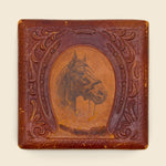 Tooled Leather Horse Motif Paperweight - Vintage - STAG Provisions - One & Done - Miscellaneous