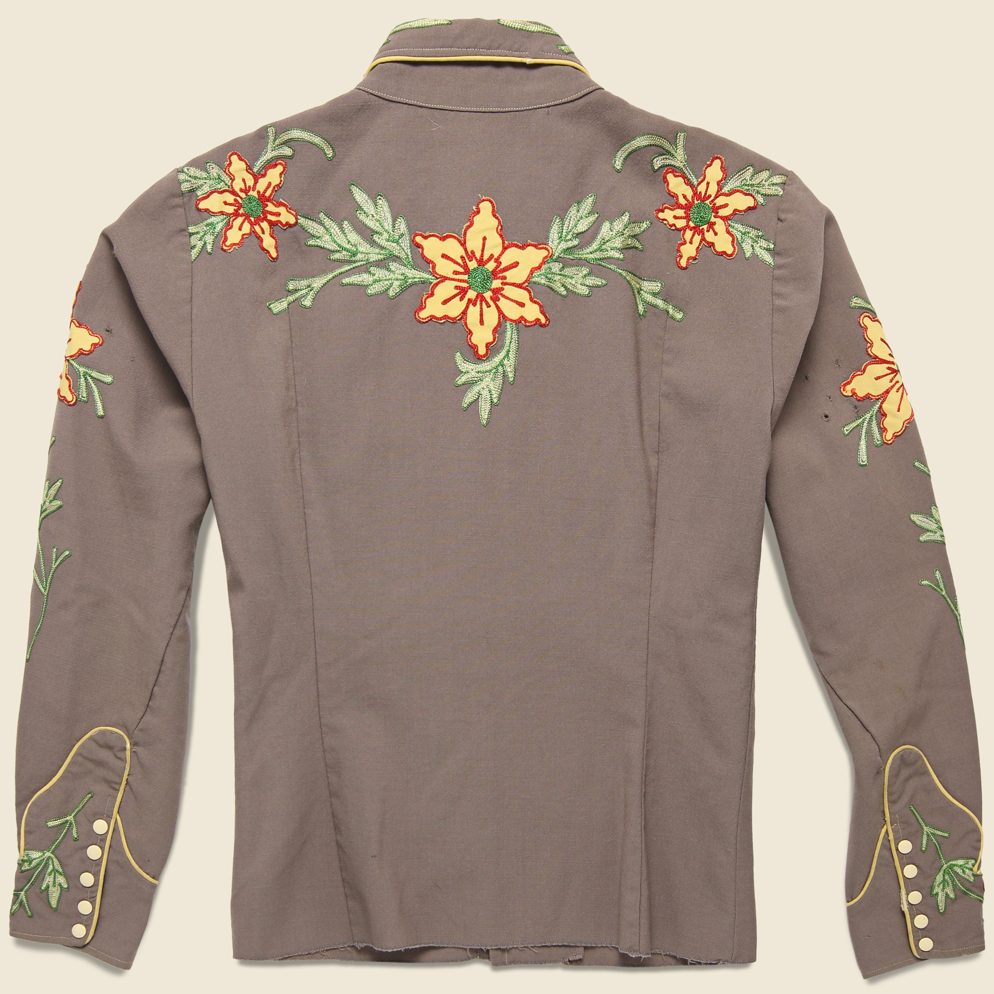 HBarC Shirt - Brown with Flowers - Vintage - STAG Provisions - One & Done - Apparel