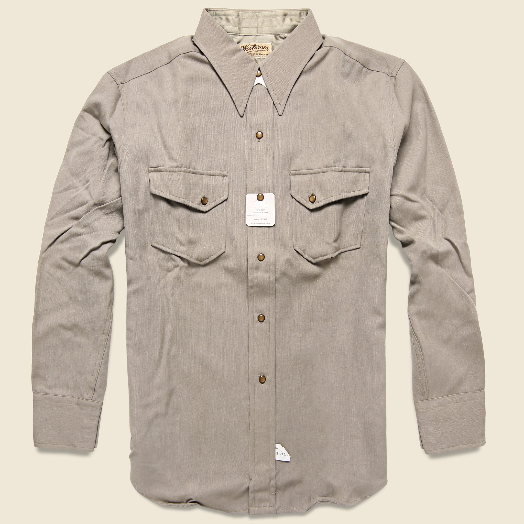 Deadstock Western Shirt - Grey - Vintage - STAG Provisions - One & Done - Apparel