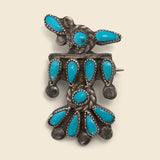 Small Petit Point Turquoise Thunderbird Pin - Vintage - STAG Provisions - One & Done - Accessories & Jewelry