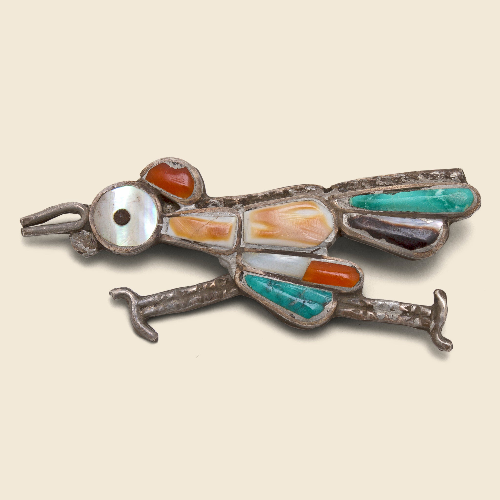 Multi-Stone Roadrunner Pin - Vintage - STAG Provisions - One & Done - Accessories & Jewelry