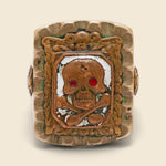 Skull Biker Ring - Silver & Brass - Vintage - STAG Provisions - One & Done - Accessories & Jewelry