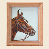 Pair of Framed Horse Paintings - Vintage - STAG Provisions - One & Done - Art