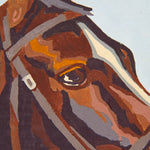 Pair of Framed Horse Paintings - Vintage - STAG Provisions - One & Done - Art