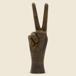 Hand-Carved Wood Peace Hand - Vintage - STAG Provisions - One & Done - Art