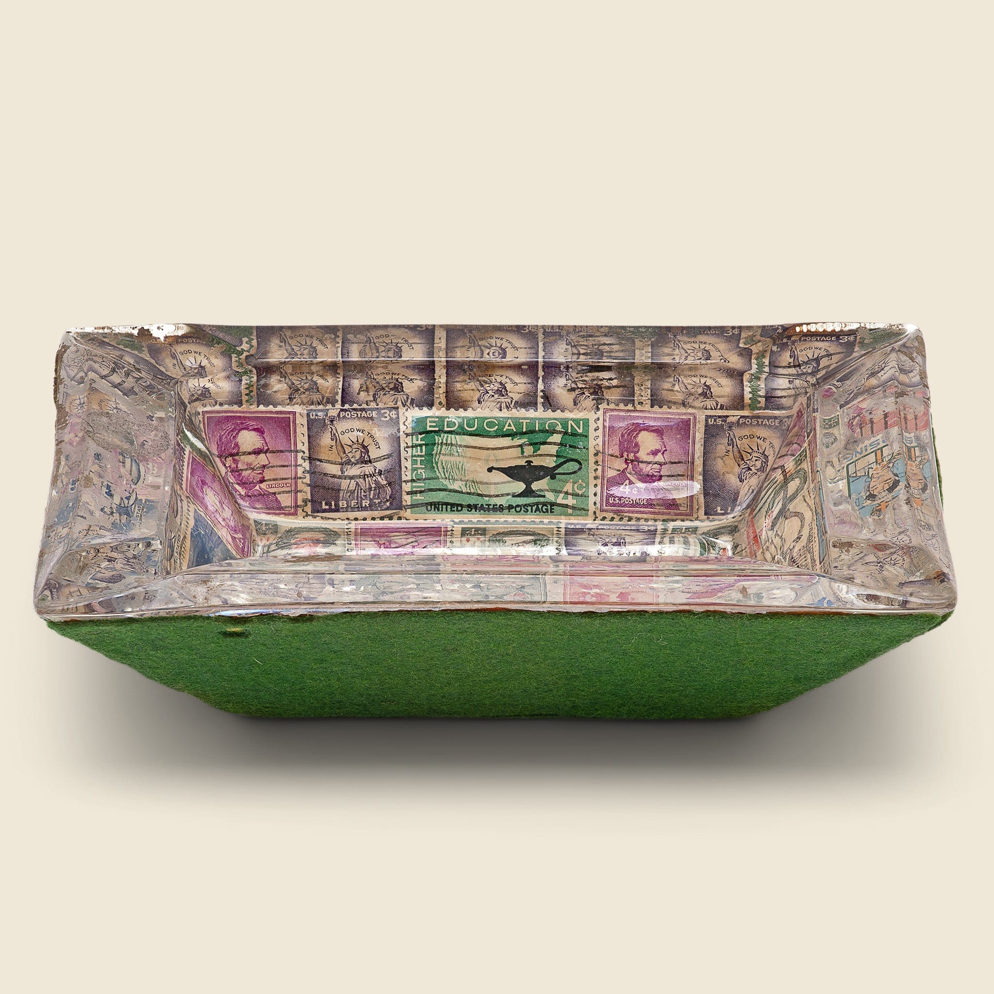 Vintage Stamp Decoupage Ashtray - Vintage - STAG Provisions - One & Done - Miscellaneous