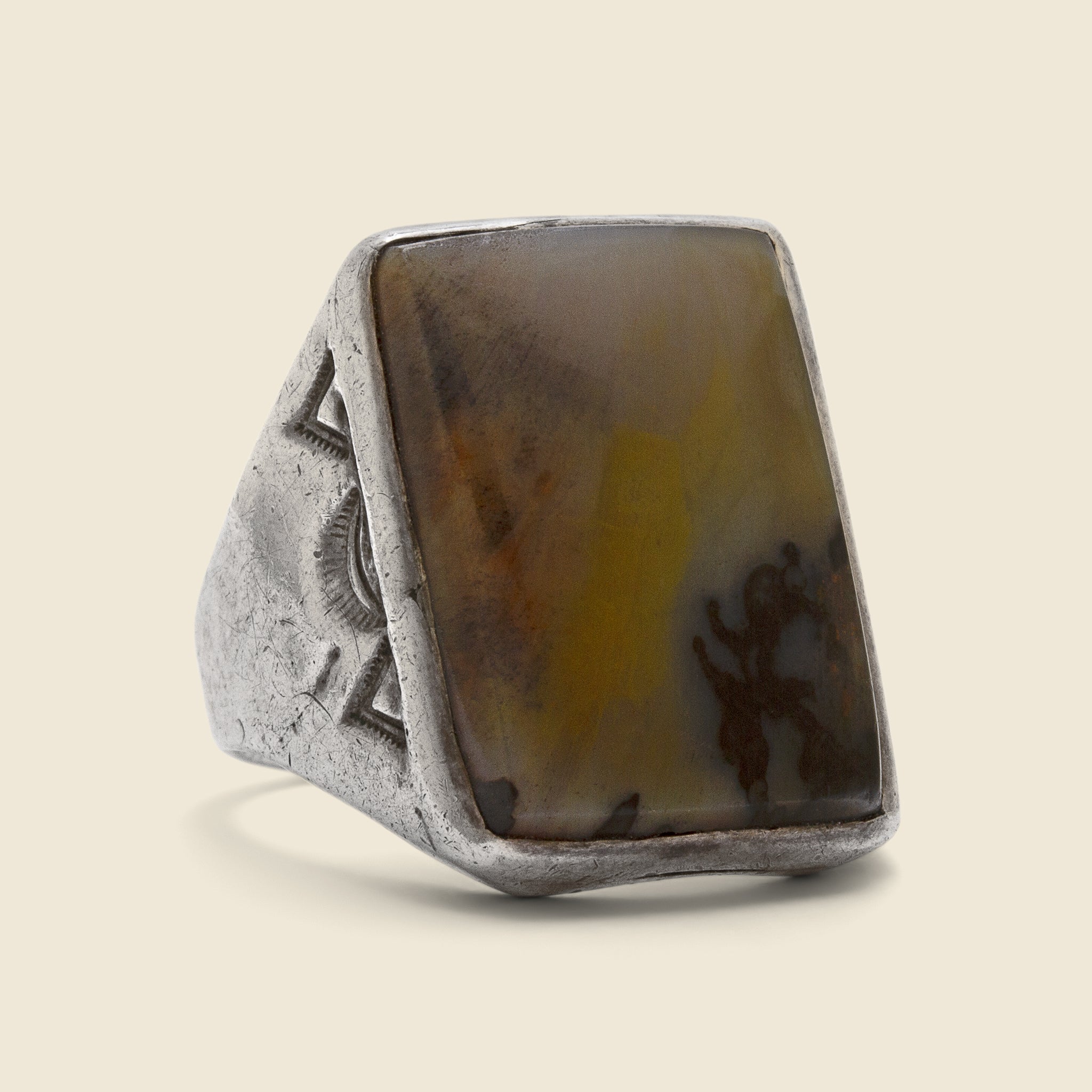 Agate Stamped Ring - Vintage - STAG Provisions - One & Done - Accessories & Jewelry