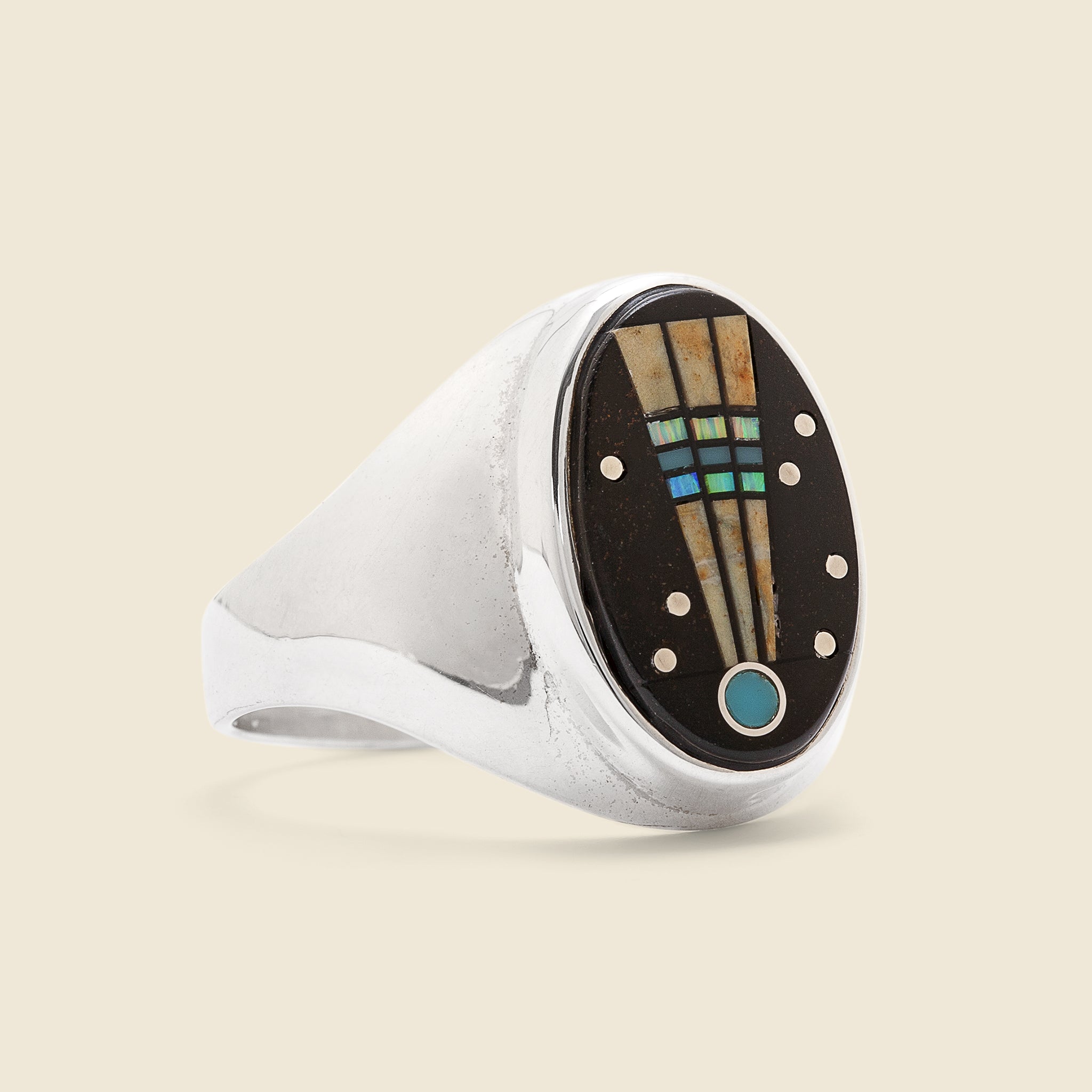 Navajo Made Oval Comet Ring - Vintage - STAG Provisions - One & Done - Accessories & Jewelry