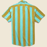 Turcs Terry Shirt - Teal/Gold Stripe - OAS - STAG Provisions - Tops - S/S Knit
