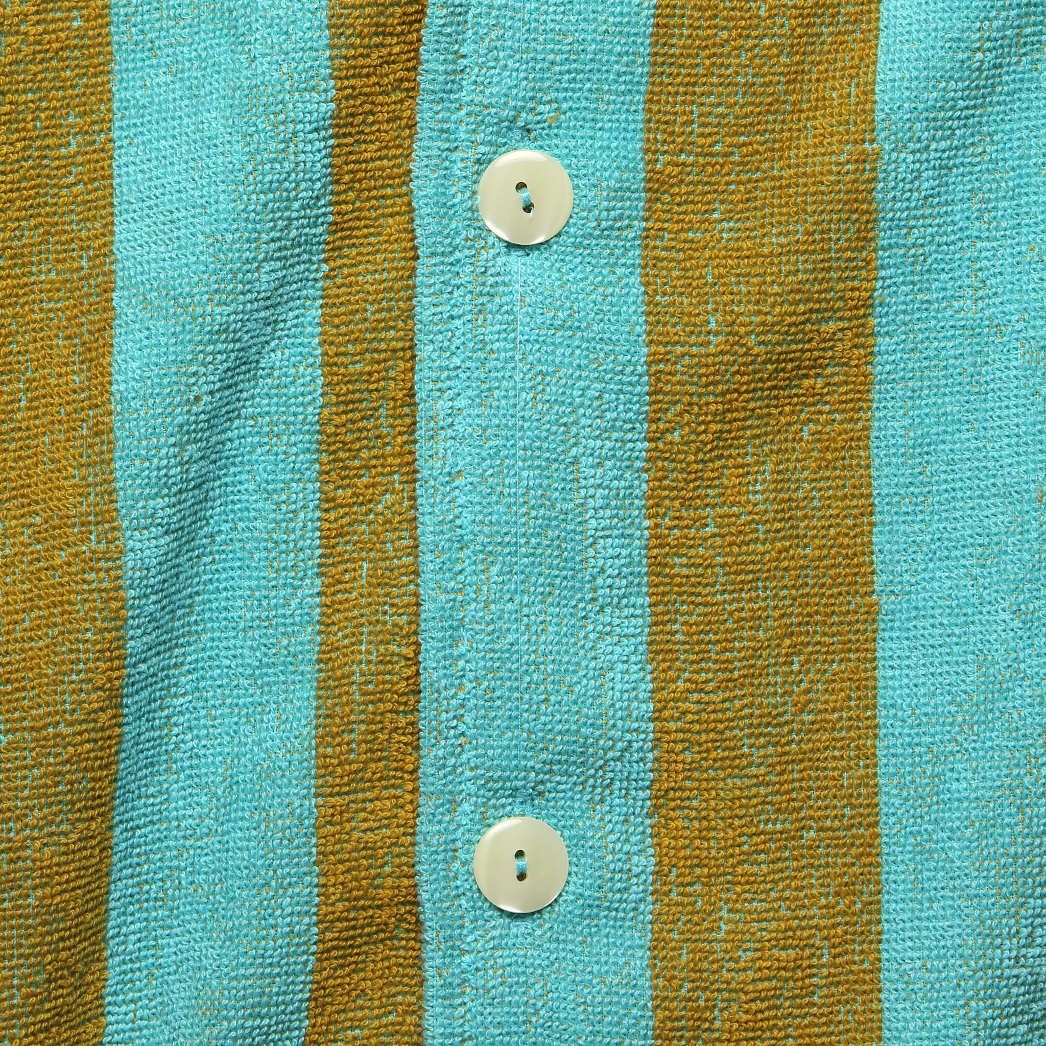 Turcs Terry Shirt - Teal/Gold Stripe - OAS - STAG Provisions - Tops - S/S Knit