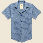 Wavy Terry Shirt - Blue - OAS - STAG Provisions - Tops - S/S Knit