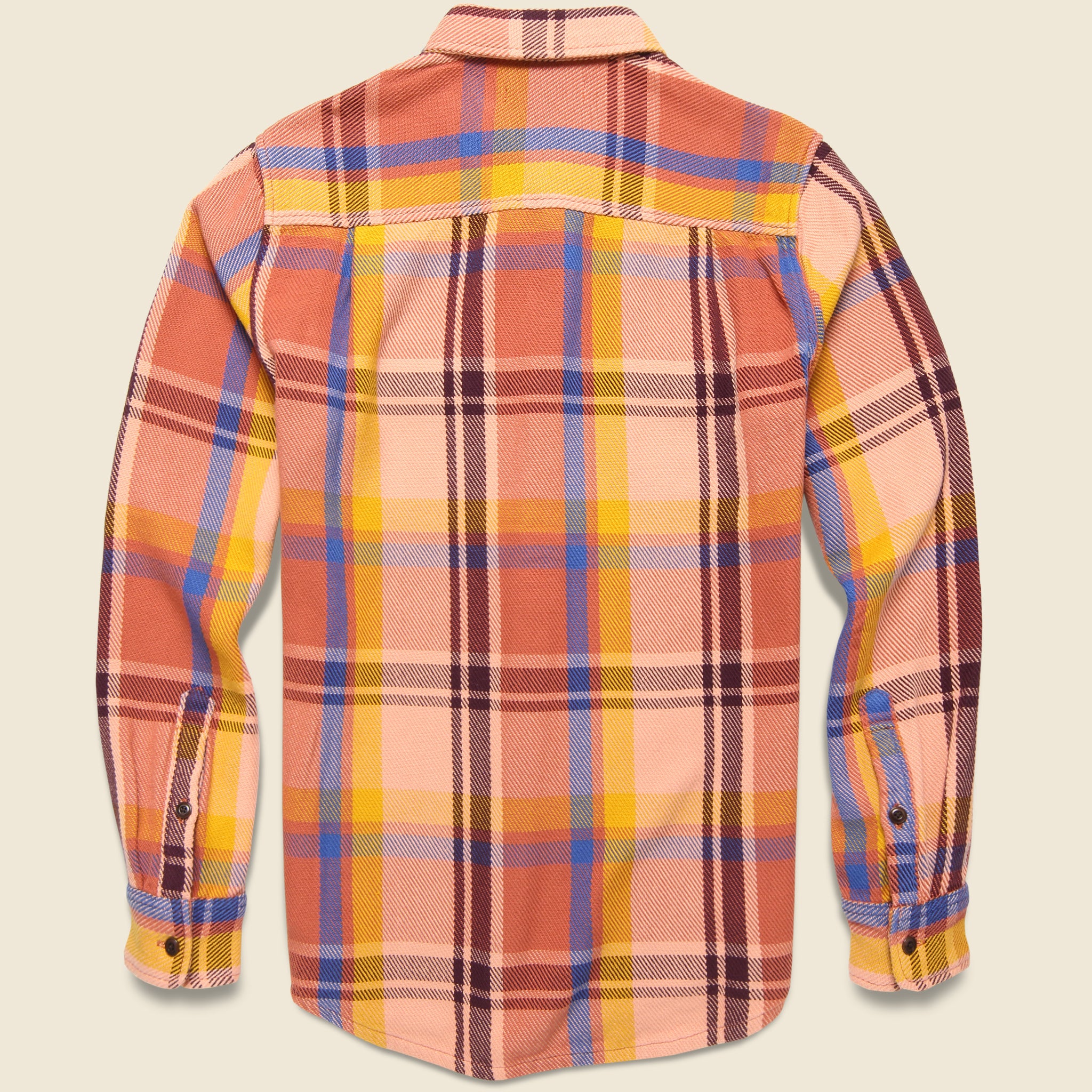 Blanket Shirt - Coral Mav Plaid - Outerknown - STAG Provisions - Tops - L/S Woven - Plaid