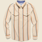 Blanket Shirt - Wheat Rainbow Stripe - Outerknown - STAG Provisions - Tops - L/S Woven - Plaid