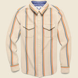Blanket Shirt - Wheat Rainbow Stripe - Outerknown - STAG Provisions - Tops - L/S Woven - Plaid