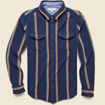 Blanket Shirt - Marine Rainbow Stripe - Outerknown - STAG Provisions - Tops - L/S Woven - Plaid