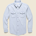 Chroma Blanket Shirt - Heather Blue - Outerknown - STAG Provisions - Tops - L/S Woven - Solid