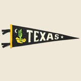 Moonlight Cactus TEXAS Pennant - Black/Cream - Oxford Pennant - STAG Provisions - Home - Art & Accessories - Decorative Object