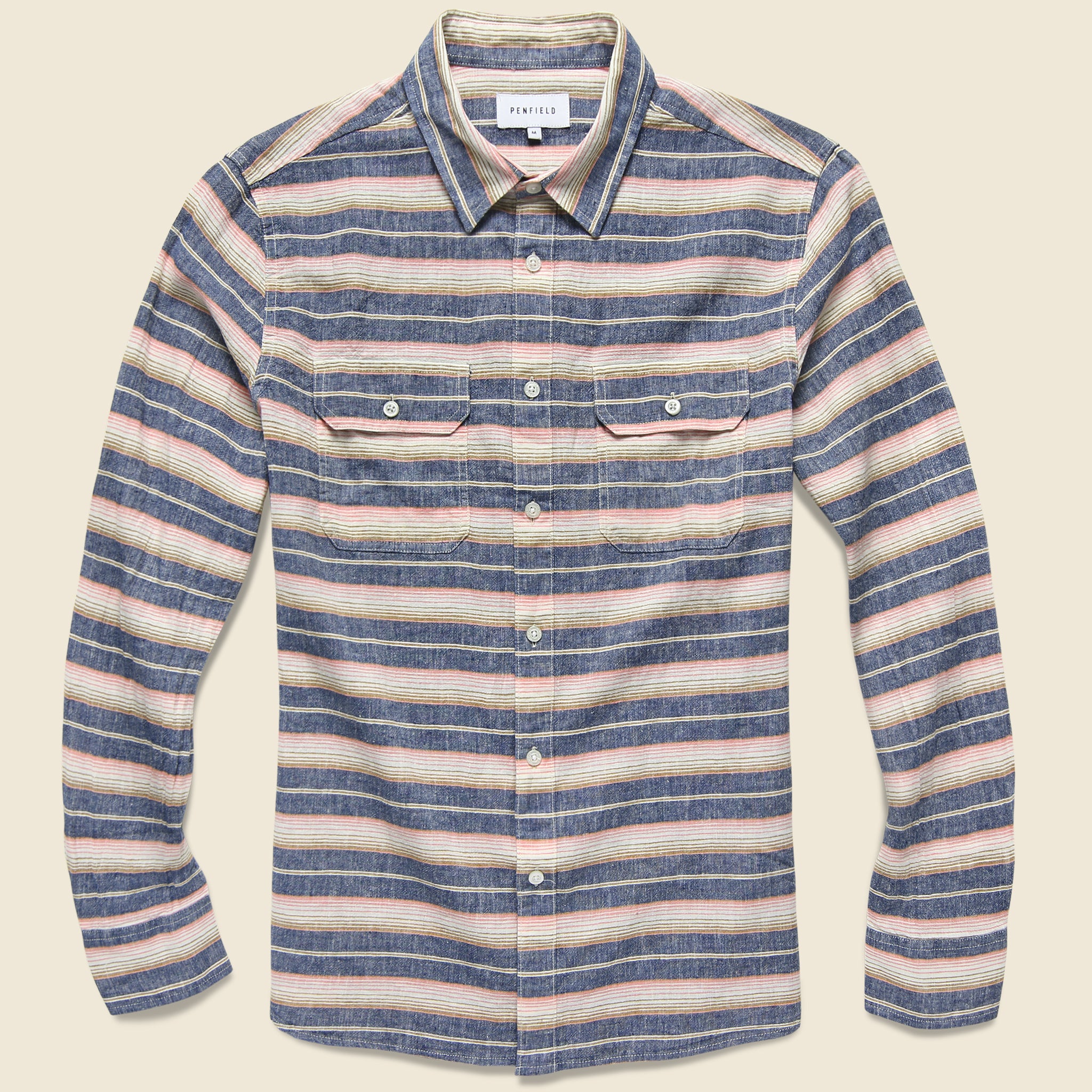 Hammat Shirt - Navy - Penfield - STAG Provisions - Tops - L/S Woven - Stripe