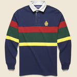 Crest Logo Rugby Polo - Cruise Navy Multi Stripe - Polo Ralph Lauren - STAG Provisions - Tops - L/S Knit