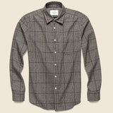 Prince of Wales Flannel - Bordeaux - Portuguese Flannel - STAG Provisions - Tops - L/S Woven - Plaid