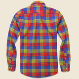 Nebraska Check Flannel - Red/Green/Blue - Portuguese Flannel - STAG Provisions - Tops - L/S Woven - Plaid