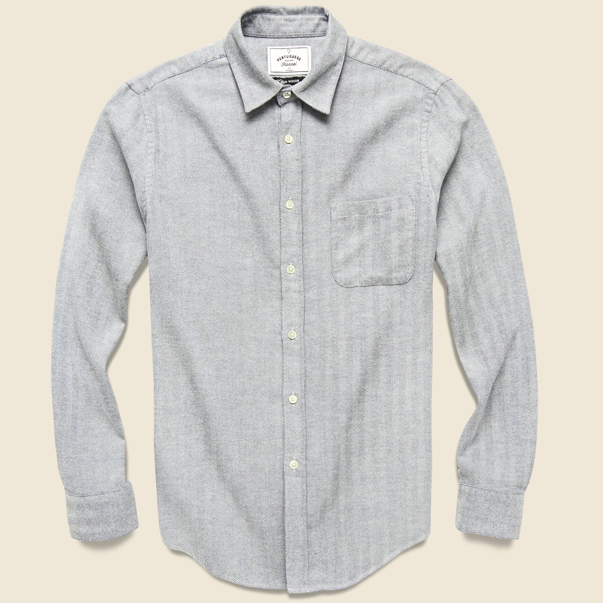 Espiga Flannel - Light Blue - Portuguese Flannel - STAG Provisions - Tops - L/S Woven - Solid