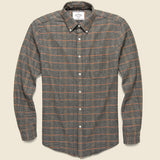 Library Micro Check Shirt - Brown - Portuguese Flannel - STAG Provisions - Tops - L/S Woven - Plaid