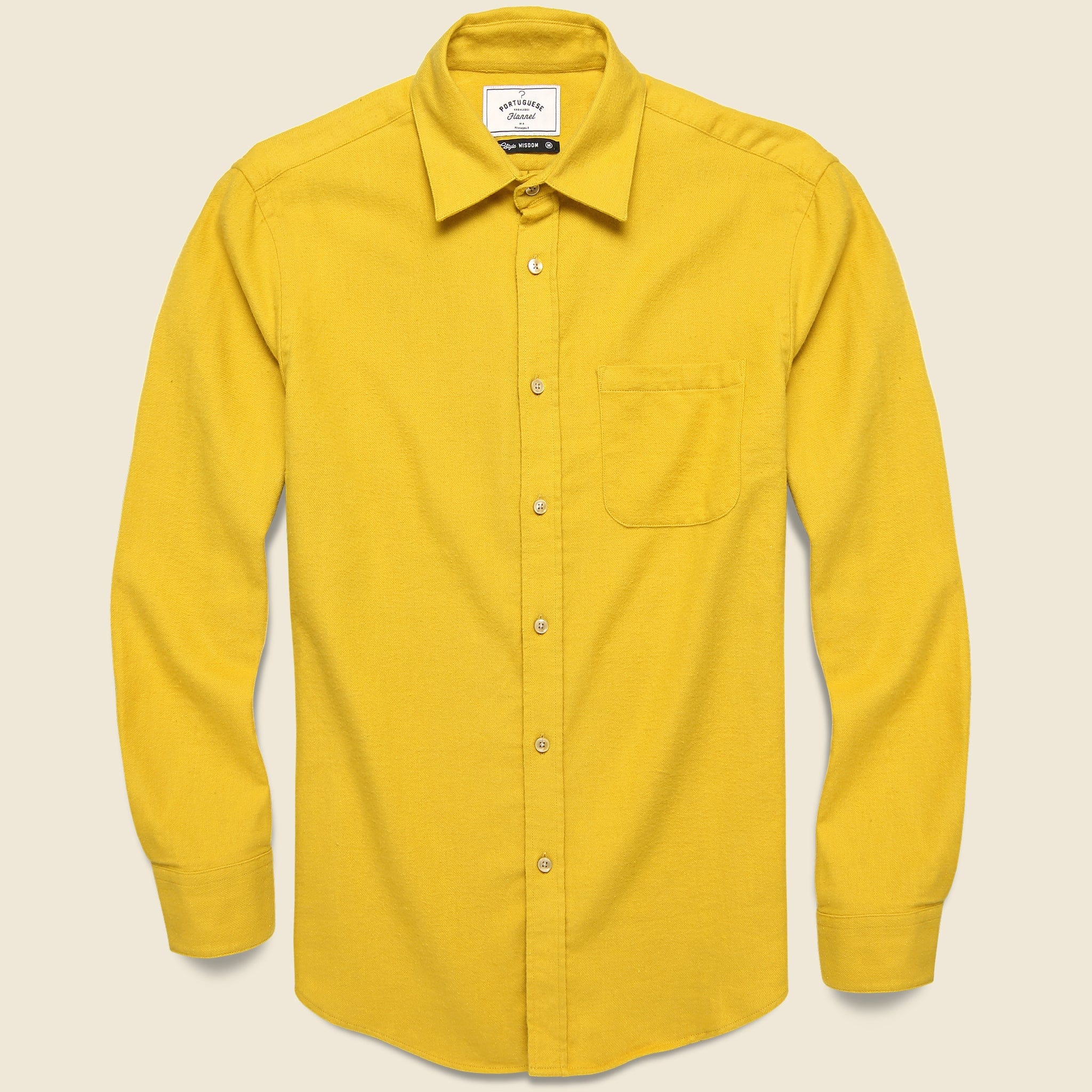 Teca Solid Flannel - Mustard - Portuguese Flannel - STAG Provisions - Tops - L/S Woven - Solid