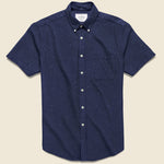 Blur Fleck Shirt - Navy - Portuguese Flannel - STAG Provisions - Tops - S/S Woven - Fleck
