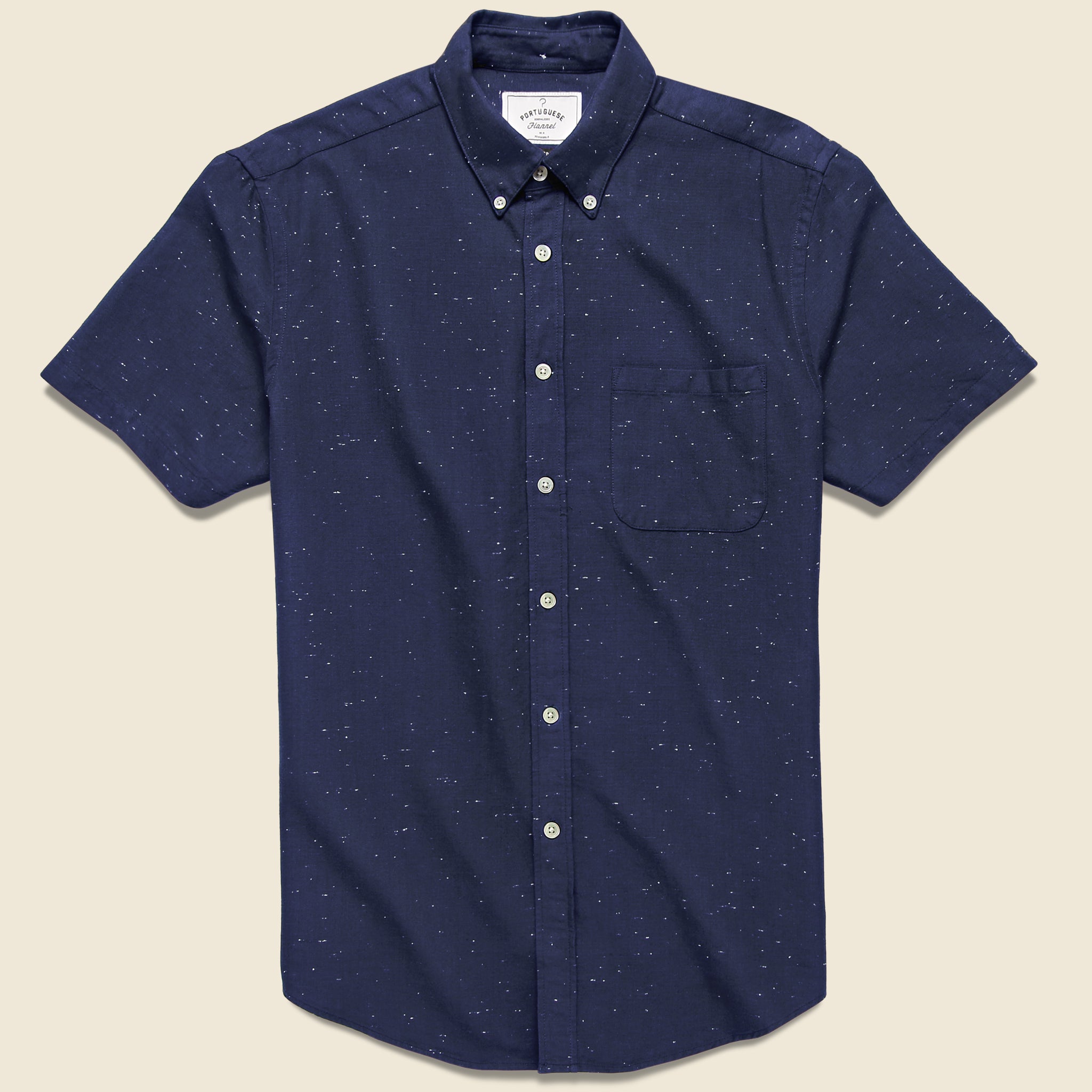 Blur Fleck Shirt - Navy - Portuguese Flannel - STAG Provisions - Tops - S/S Woven - Fleck