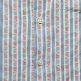 Puerto Geo Stripe Shirt - Light Blue - Portuguese Flannel - STAG Provisions - Tops - S/S Woven - Other Pattern
