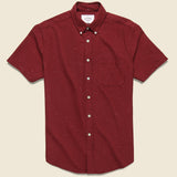 Blur Fleck Shirt - Bordeaux - Portuguese Flannel - STAG Provisions - Tops - S/S Woven - Fleck