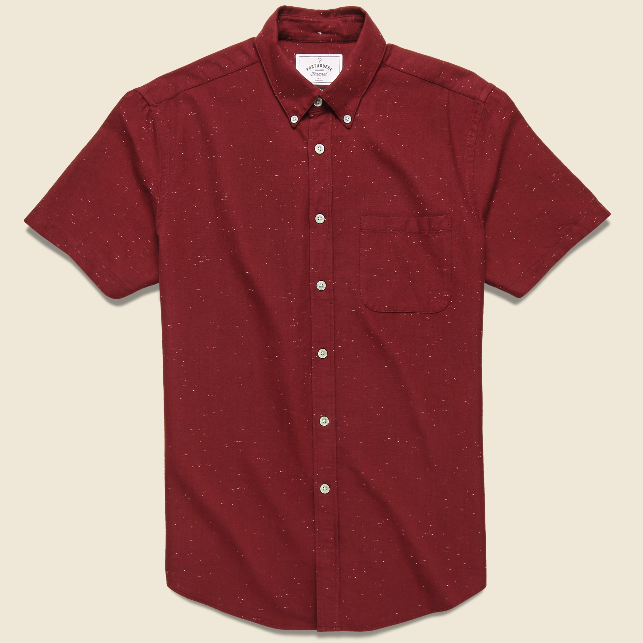 Blur Fleck Shirt - Bordeaux - Portuguese Flannel - STAG Provisions - Tops - S/S Woven - Fleck