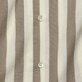 Bayonne Camp Shirt - Brown/White - Portuguese Flannel - STAG Provisions - Tops - S/S Woven - Stripe