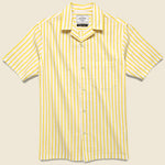 Rayures Camp Shirt - White/Yellow - Portuguese Flannel - STAG Provisions - Tops - S/S Woven - Stripe