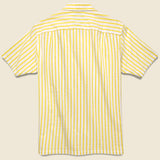 Rayures Camp Shirt - White/Yellow - Portuguese Flannel - STAG Provisions - Tops - S/S Woven - Stripe