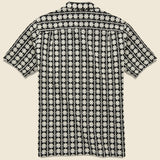Folklore Embroidered Camp Shirt - Black/White - Portuguese Flannel - STAG Provisions - Tops - S/S Woven - Floral