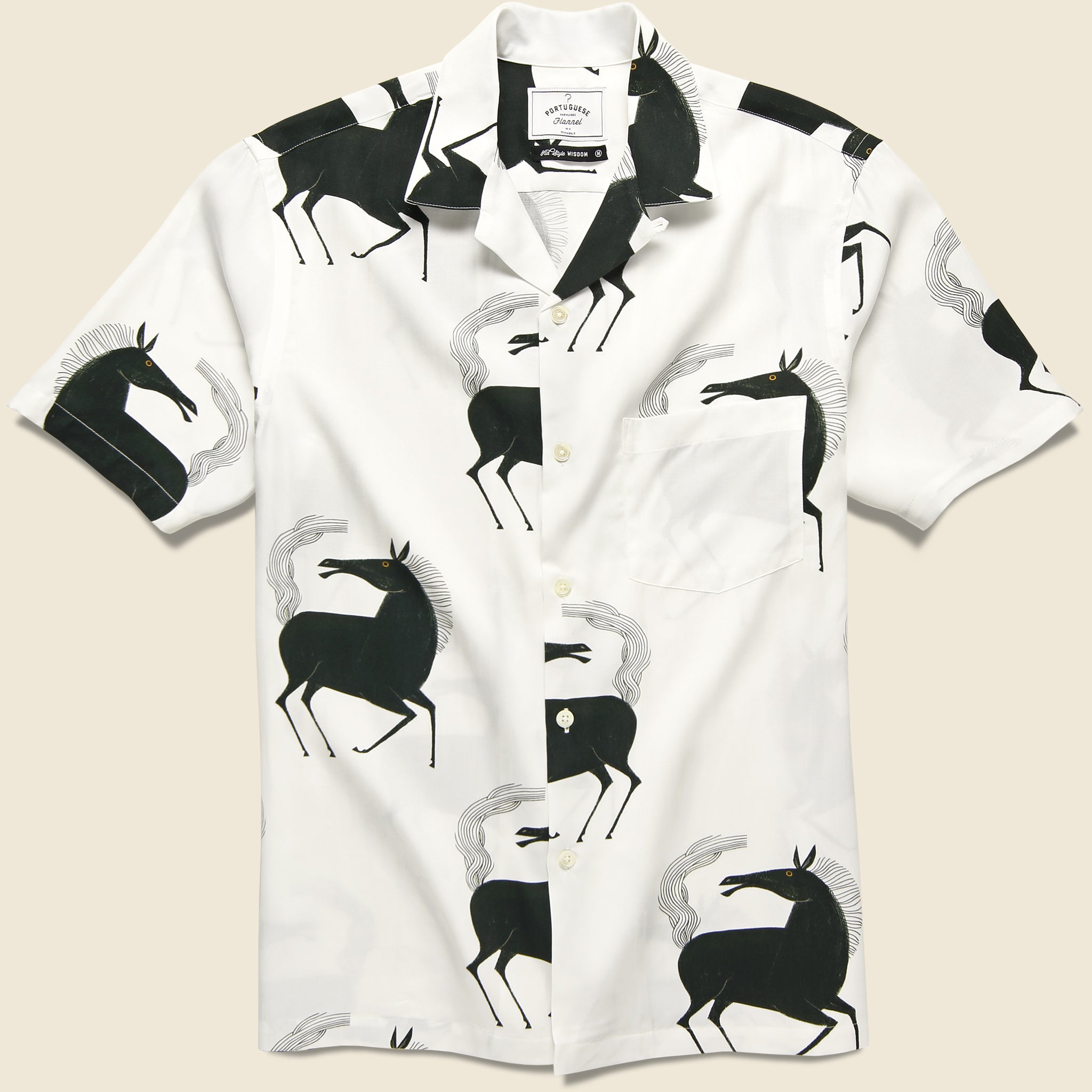 Horse Camp Shirt - White/Black - Portuguese Flannel - STAG Provisions - Tops - S/S Woven - Other Pattern