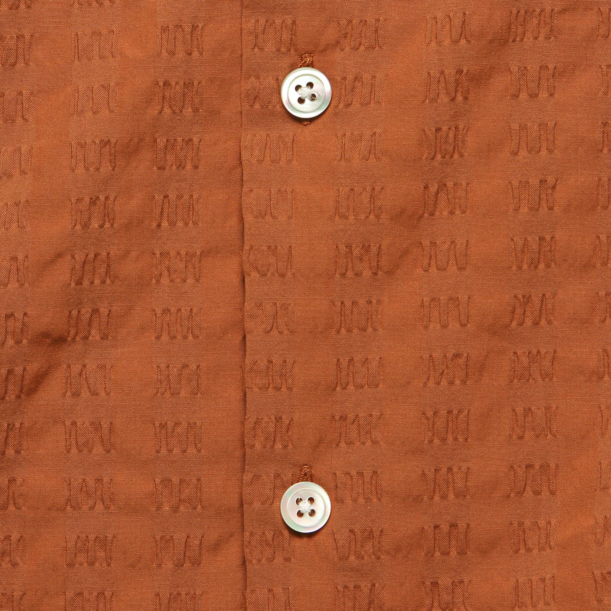 Square Seersucker Camp Shirt - Terracotta - Portuguese Flannel - STAG Provisions - Tops - S/S Woven - Other Pattern