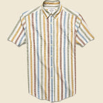 Water Color Shirt - White - Portuguese Flannel - STAG Provisions - Tops - S/S Woven - Stripe
