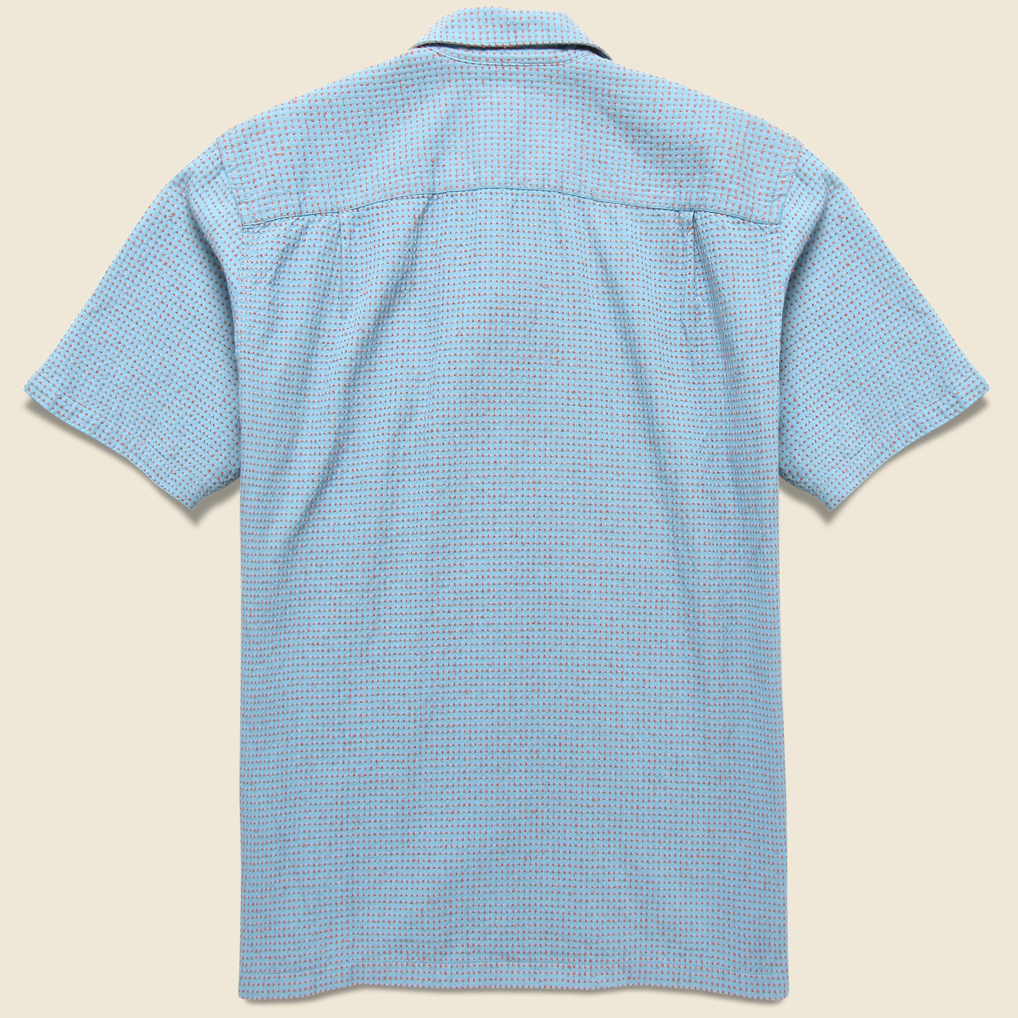 Ring Woven Dot Shirt - Blue/Brick - Portuguese Flannel - STAG Provisions - Tops - S/S Woven - Dot