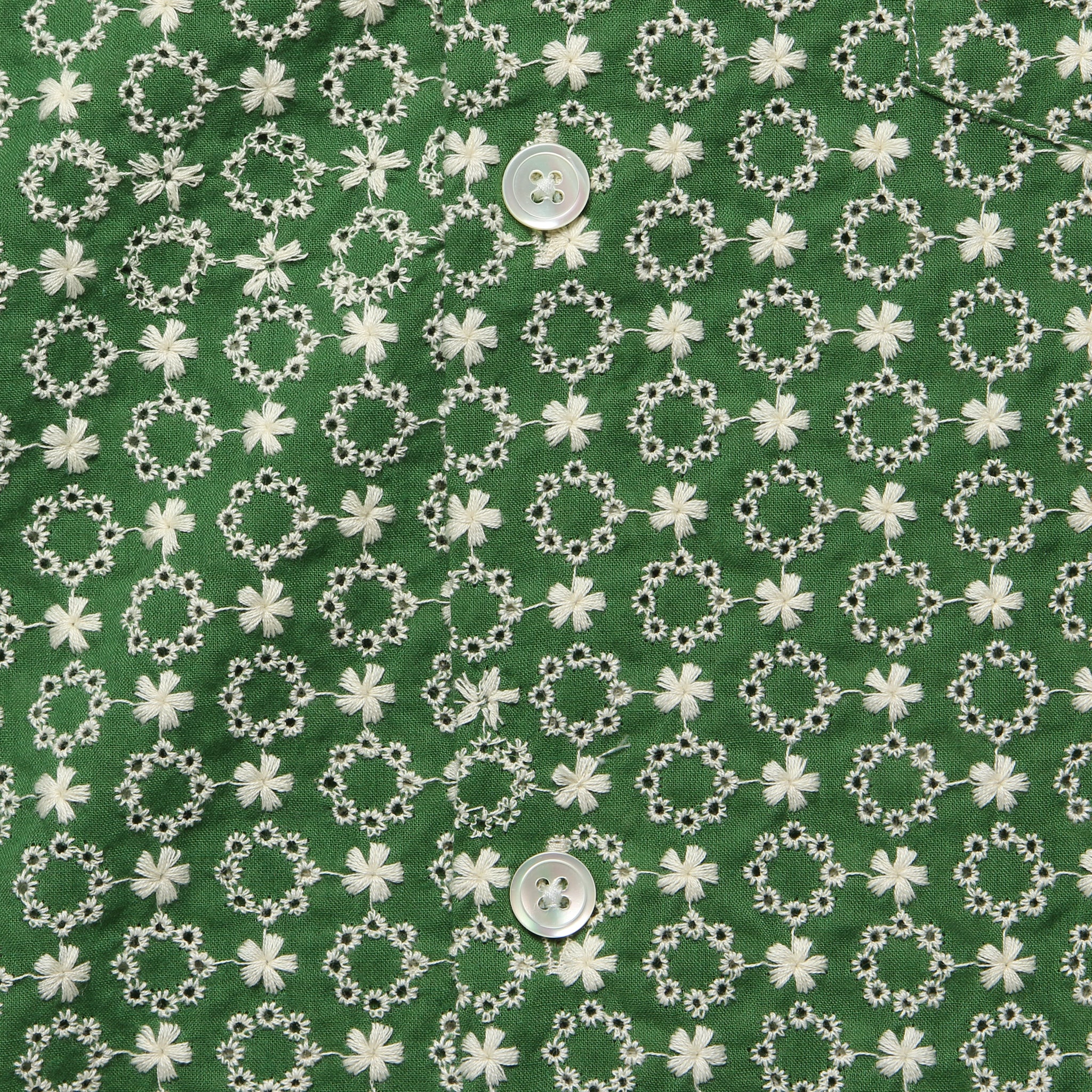 Folklore 3 Embroidered Camp Shirt - Green - Portuguese Flannel - STAG Provisions - Tops - S/S Woven - Floral