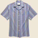 Goliver Stripe Shirt - Blue/Cream Multi - Portuguese Flannel - STAG Provisions - Tops - S/S Woven - Stripe