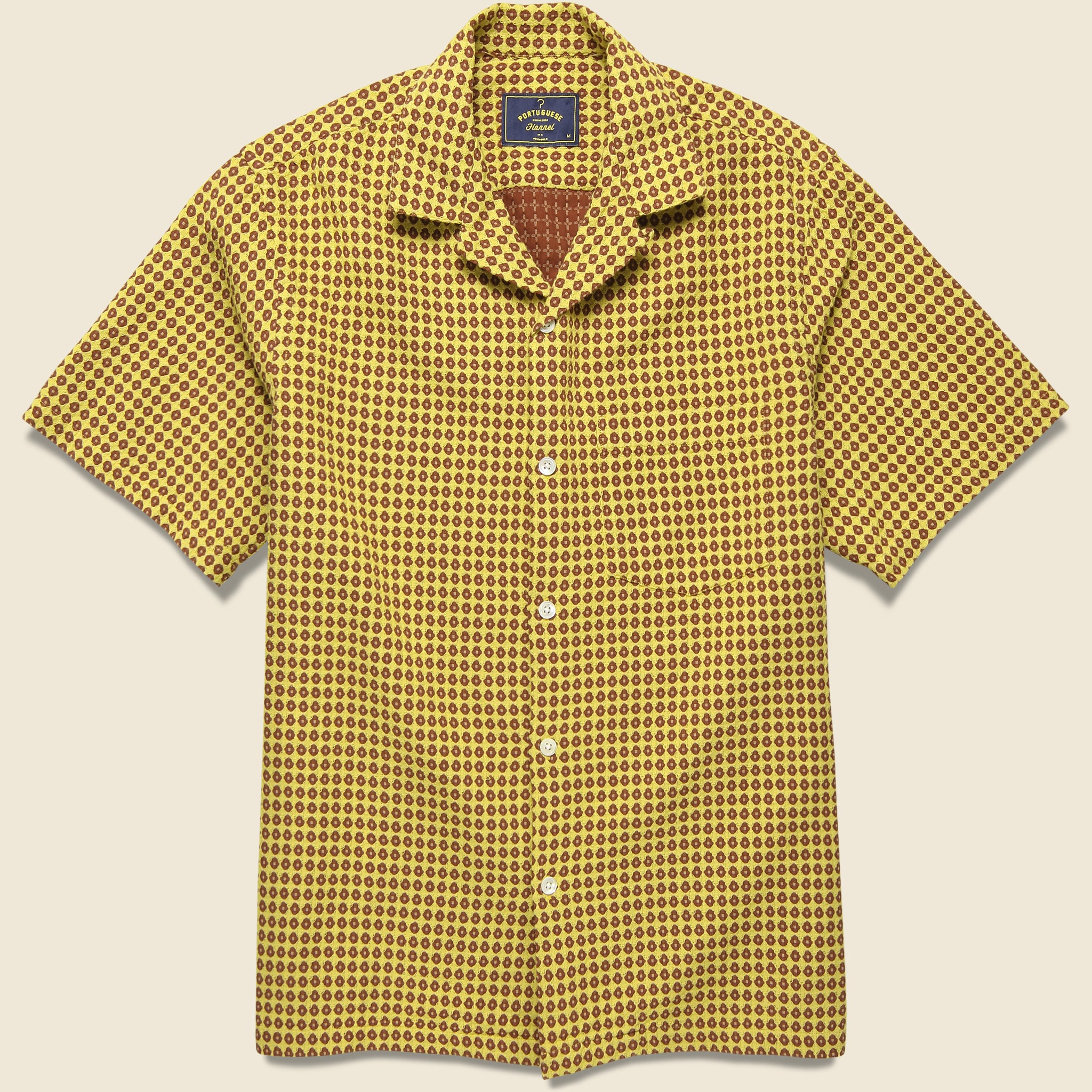 Favo Honey Dot Shirt - Yellow - Portuguese Flannel - STAG Provisions - Tops - S/S Woven - Dot