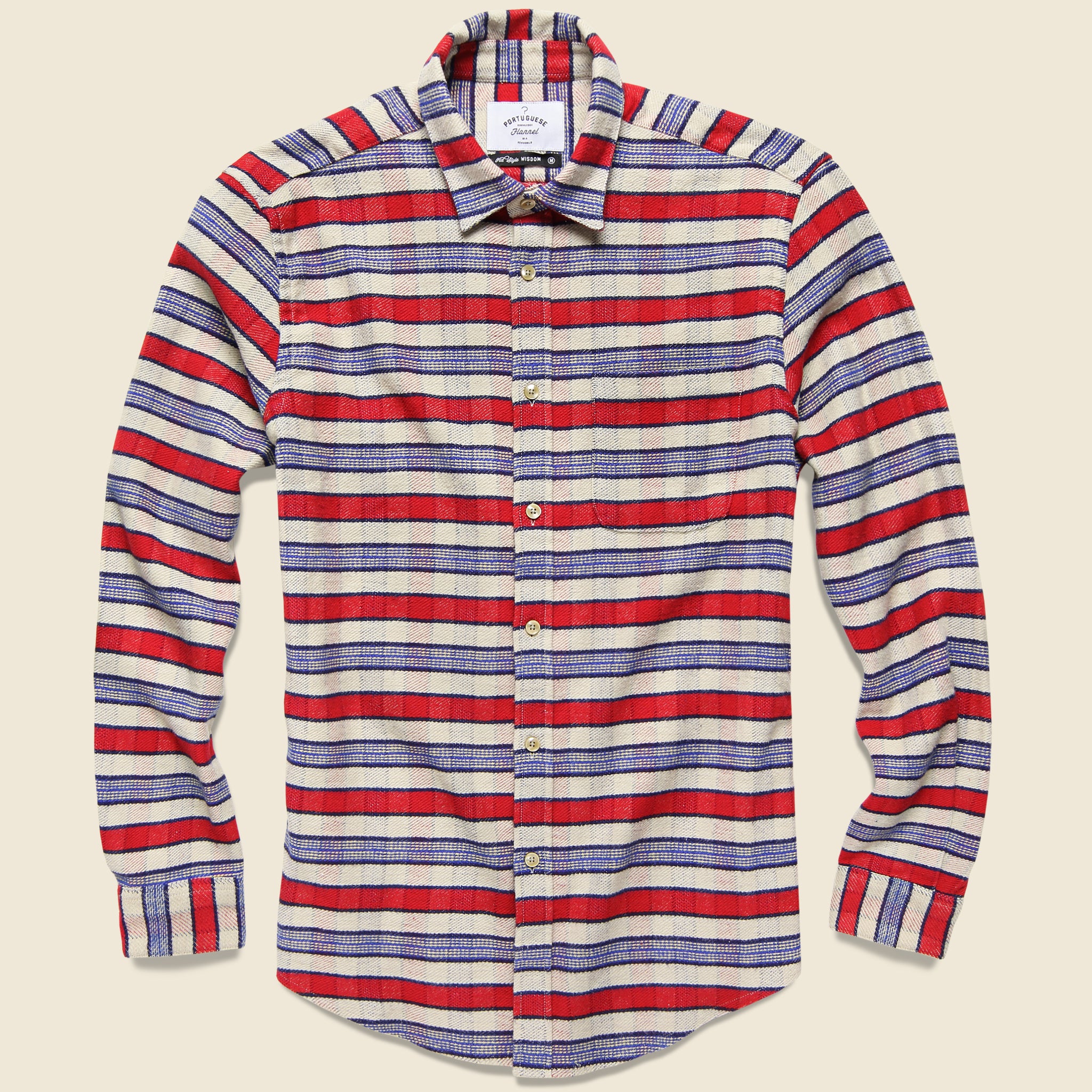 Jersey Plaid Flannel - Red/White - Portuguese Flannel - STAG Provisions - Tops - L/S Woven - Plaid