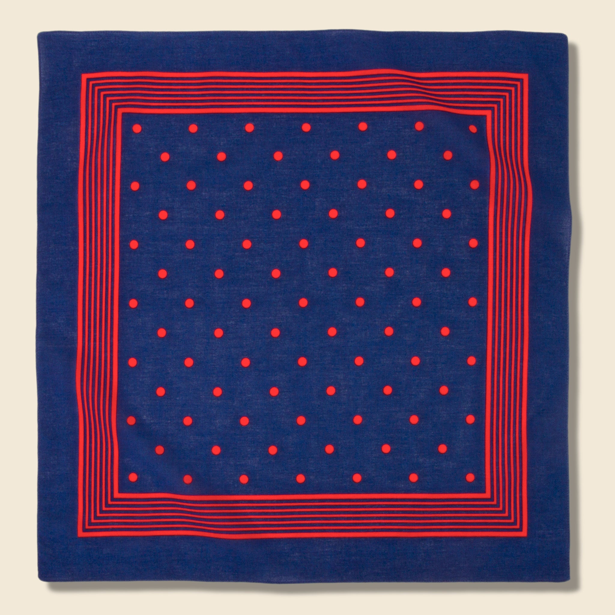 Bandana - Navy Large Red Dot - Vintage - STAG Provisions - Accessories - Bandanas