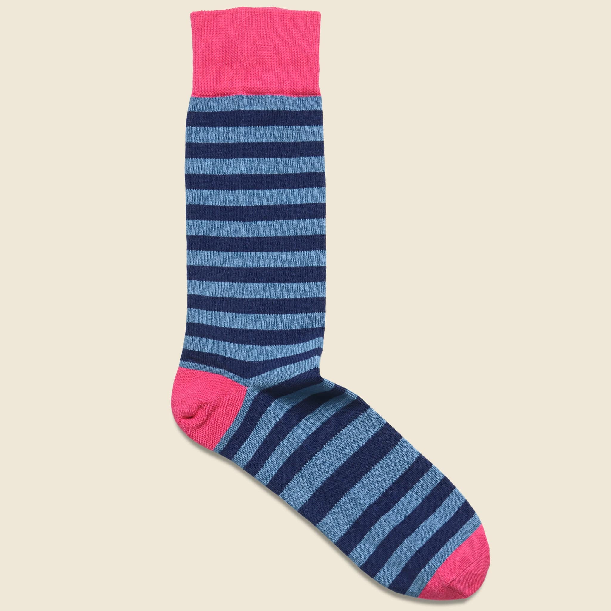 Theo Crew Sock - Blue/Pink - Richer Poorer - STAG Provisions - Accessories - Socks