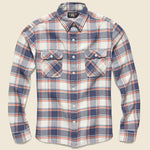 Matlock Plaid Twill Workshirt - Cream/Blue - RRL - STAG Provisions - Tops - L/S Woven - Plaid